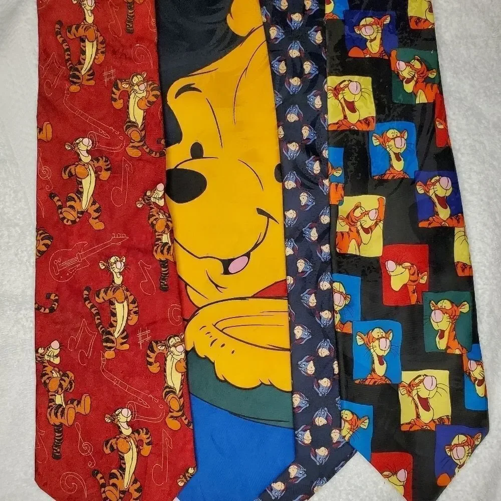 4 Vintage  Disney Winnie The pooh neck ties
